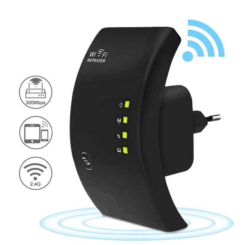 300Mbps Wifi Repeater 24G Signal Boost Easy Setup For Home Office Extend Wifi Coverage Remove Dead Zones