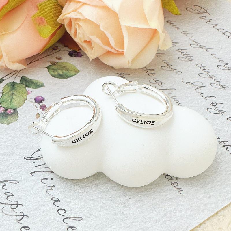 Retro Chic Electroplated Metal Letter Stud Earrings - Versatile Fashion Accessory