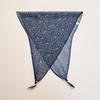 Retro rhombus triangular silk scarf strap fart curtain women's spring and summer fashion versatile stacked wear go out decorative jeans accessories