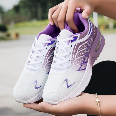 Spring New Fly-woven Air-cushion Casual Shoes Women's Sports Running Shoes Shock-absorbing Running Shoes