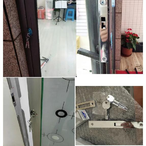 Aluminum alloy sliding door Hook lock, Stealth lock,Cross key, For Wooden door,Framed glass door,strong, durable,Door hardware