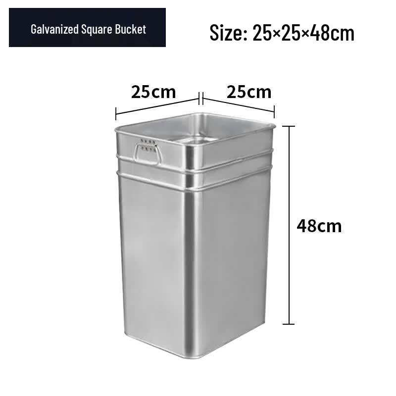 Galvanized Outdoor Trash Bin Liner