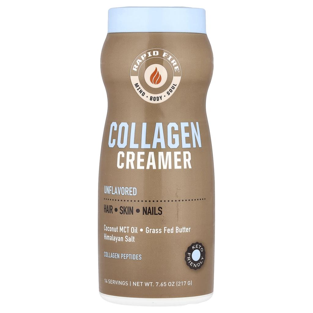 RAPIDFIRE, Collagen Creamer, Natural Flavor, 214.2g (7.6oz)