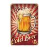 Vintage Beer Tin Sign Metal Wall Art Plaque 8x12 Rustic Retro Home Pub Bar Decor