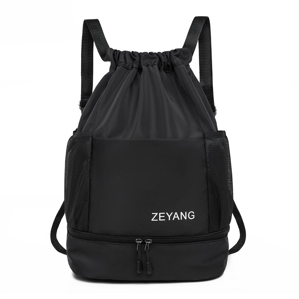 Men and Women Same Style Backpack Tied Drawstring Fashionable Contrasting Travel Bag Outdoor Sports Shoes Bin Basketball Bag