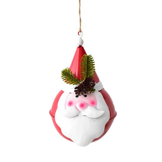 Christmas Bells Ornament Rustic Iron Jingle Bells Christmas Hanging Decoration for Xmas Holiday Tree Doorway Decor