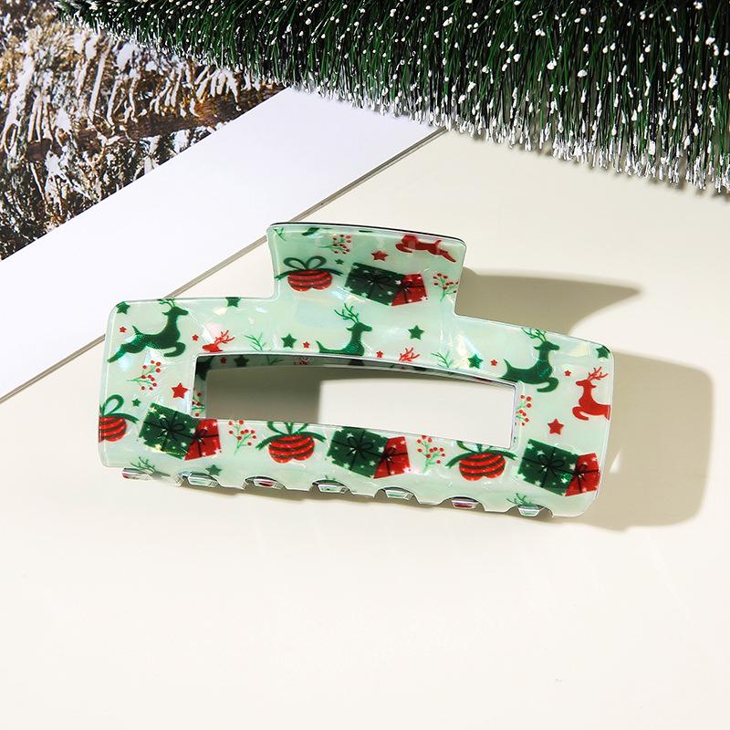 Shining Girl Christmas Floral Claw Clip - High-End Holiday Hair Accessory