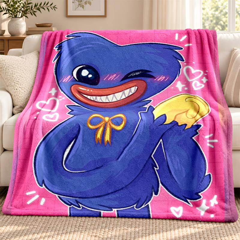 Poppy Playtime blanket Flannel Blanket Soft Cozy Plush Throw for Sofa Bed Lightweight Home Decoration Outdoor camping