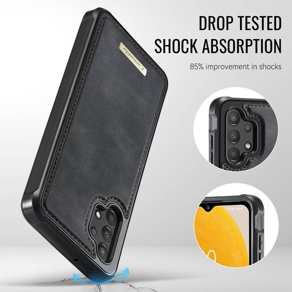 Wallet Case for Samsung Galaxy A13 A14 A15 A16 A17 A52 A53 A54 A55 A35 A56 Magnetic Card Holder RFID 2-in-1 Detachable Cover