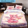 3PCS Love Bears Cozy Night 3pcs Bedding,Including 3PCS Duvet Cover And 2pcs Pillowcases Perfect for Christmas,Ideal for Bedroom, Dormitory