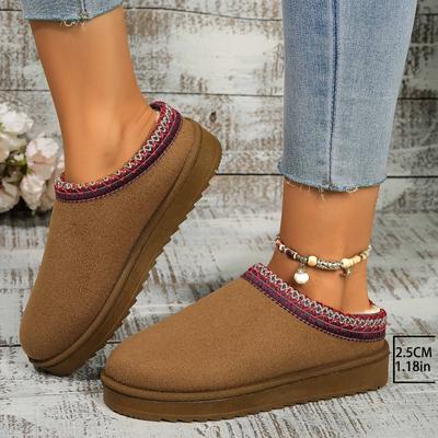 Botines de Plataforma de Tacón Bajo para Mujer Zapatillas de Nieve Cómodas para Actividades Casuales al Aire Libre