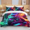 Colorful Game Controller Print Bedding Set 3PC 1 Duvet Cover 2 Pillowcases Adult and Children Bedding Set Luxury Holiday Gifts