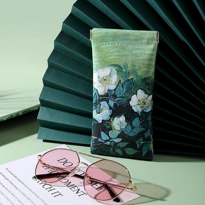 Fashion Pu Leather Sunglasses Bags Portable Soft Coins Lipsticks Storage Case Pouch High-Grade Waterproof Eyewear Mini Bag