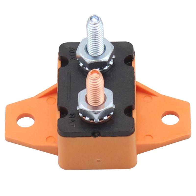2Pieces 40A Resetable Circuit Breakers 6-28V Circuit Breaker with Cover Studs Bolt Waterproof Design