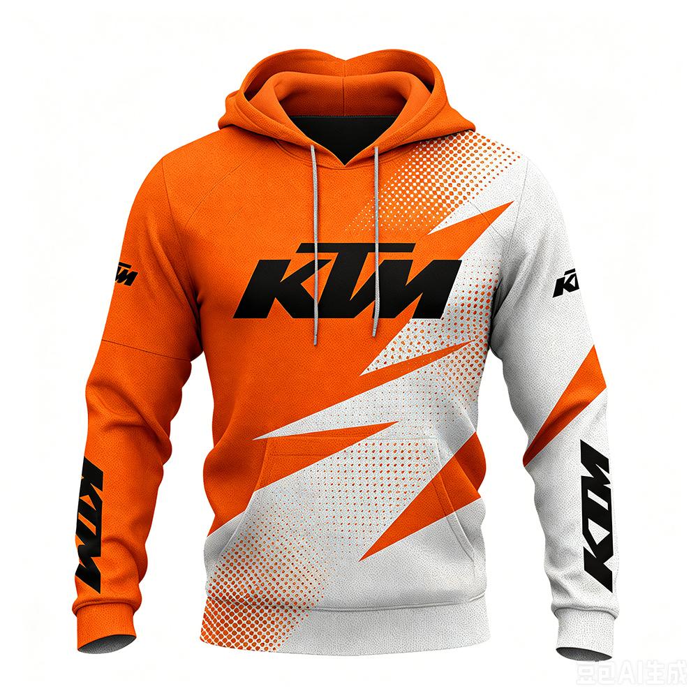 KTM Heren Kleding voor Lente en Herfst  F1 Racing en Motorfietsen Nieuw Bedrukt Lange Mouwen Stijl L