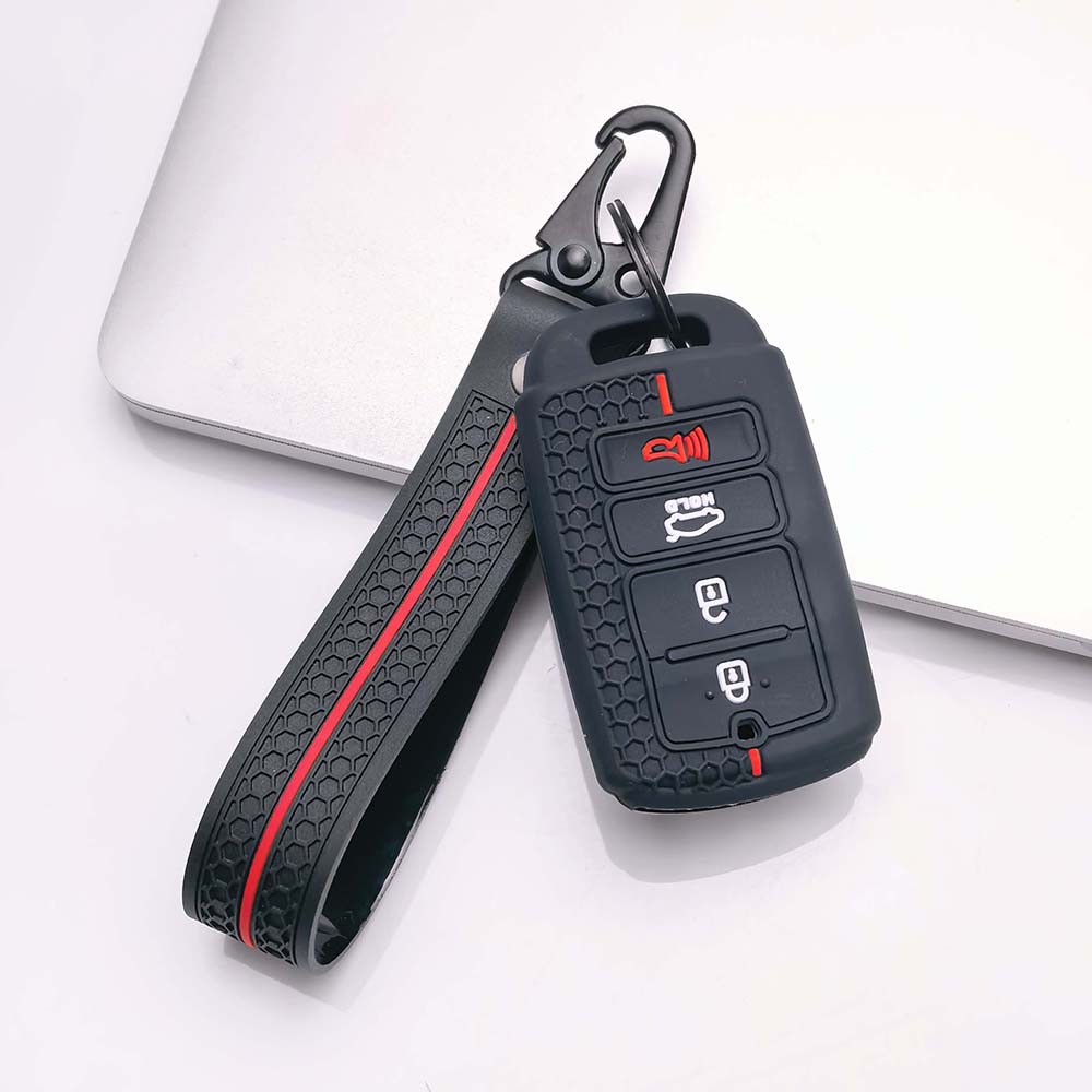 Key Fob Cover for Hyundai with Keychain Anti-Scratch Guard Shockproof Protection Soft Grip Texture Responsive Button Touch Dust Resistant Cover