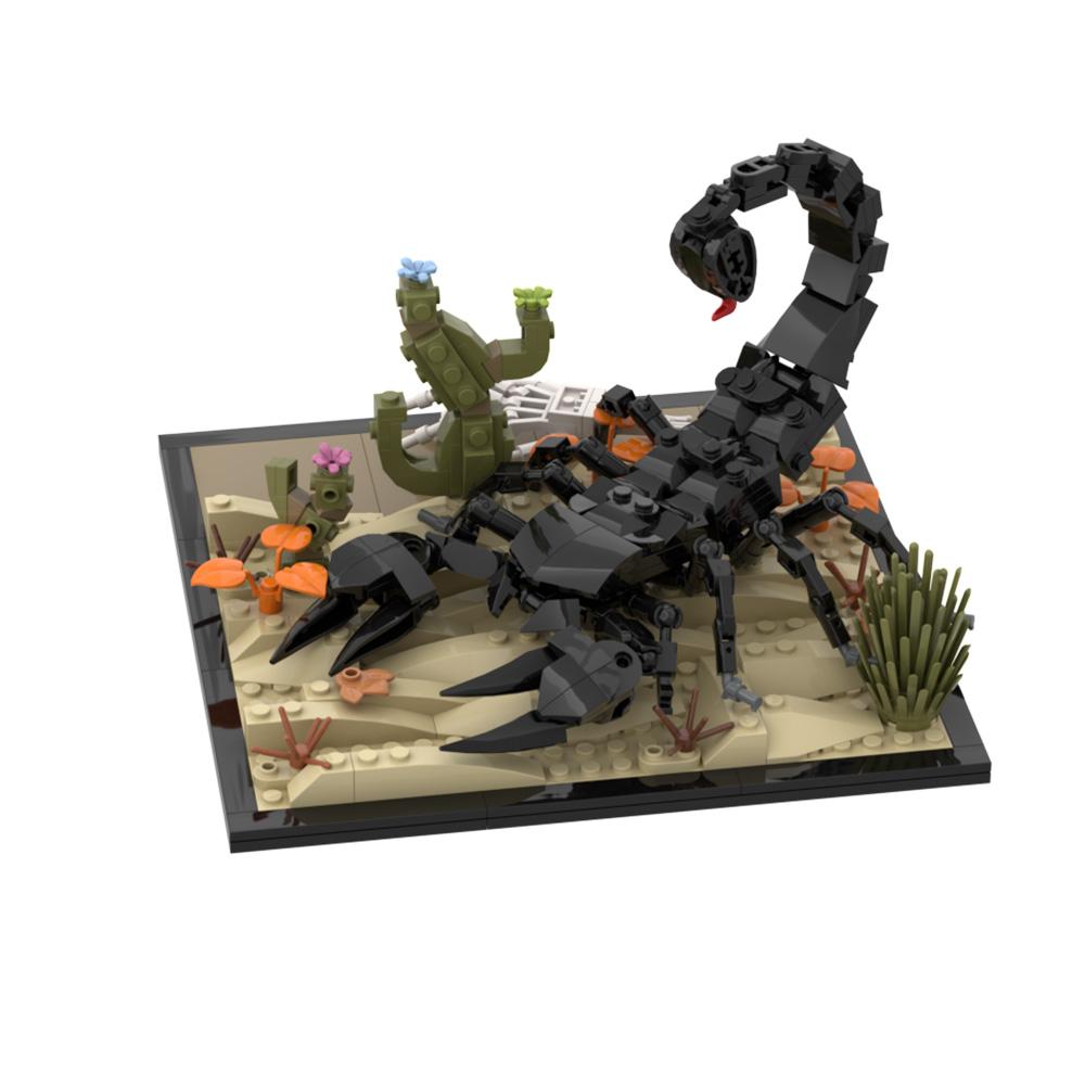 MOC Chameleon Building Blocks Model Reptile Leopard Print Gecko Bricks Desert Scorpion DIY Assembly Educational Toys Kids Gifts