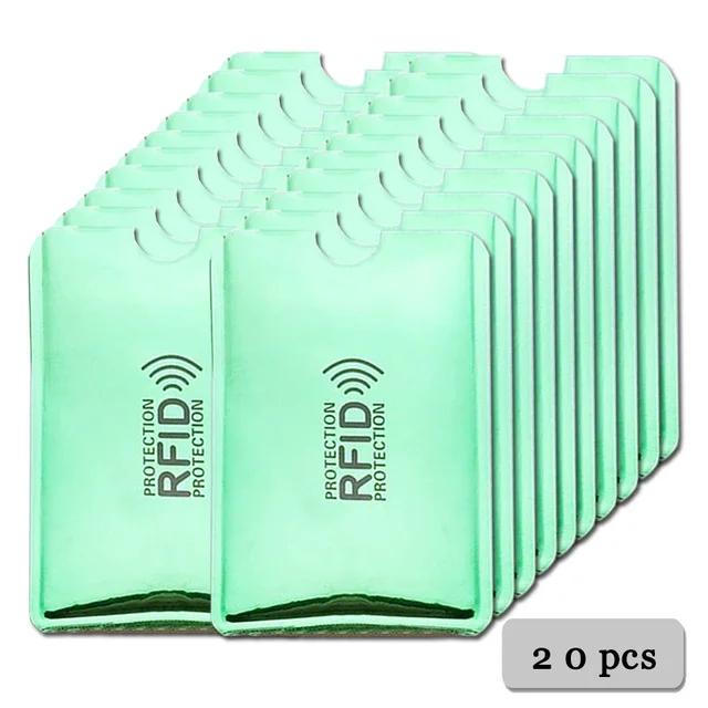 5~20Pcs Anti-Scan Card Sleeve Anti-magnetic Anti-theft Anti RFID/NFC scanning Aluminium Foil Safty Bank Card ID Card Card Holder