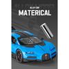 1/24 Bugatti Tourbillon With Spray Supercar Alloy Muscle Car Model Sound and Light Pull Back Children's Toy Collectibles Birthday gift