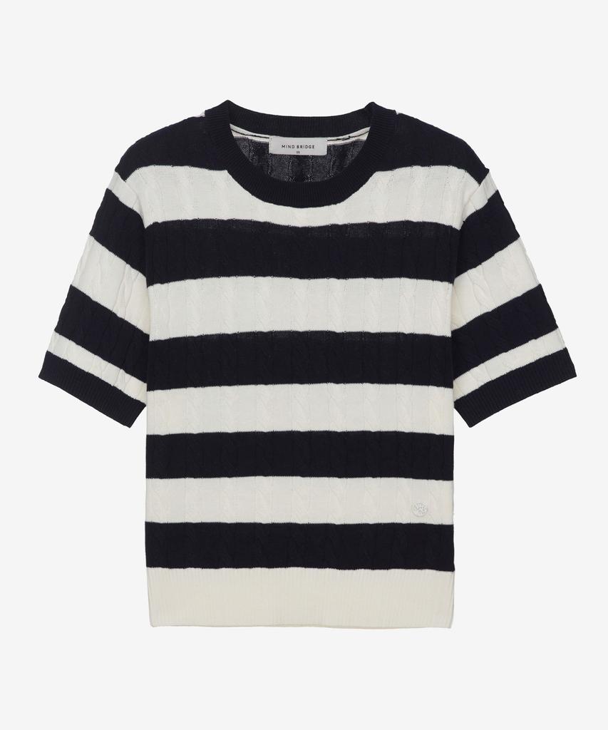 MIND BRIDGE WOMEN [W] Cable Stripe Knit - 2 Colors Mykt3202