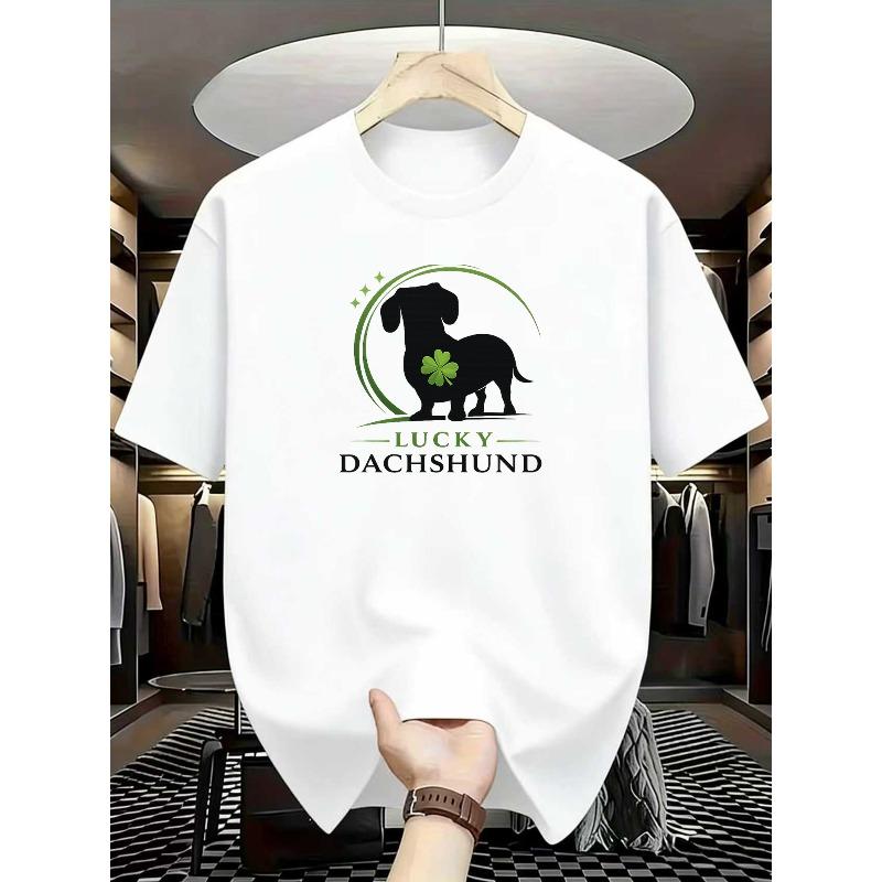 Men's Printed Short-sleeved T-shirt for St. Patrick's Day, New Trendy Men's Wear, Regular Sports T-shirt, Suitable for Gamers and Themed Parties