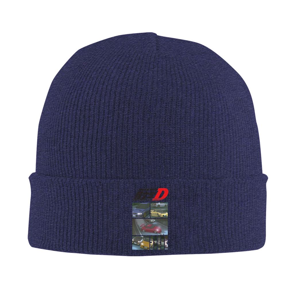 Initial D Neon Ae86  Warm Knitted Cap Winter Knit Bonnet Hat Skullies Beanies Hip Hop Caps for Unisex