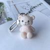 Portachiavi Ciondolo Orso in Resina Stiloso Portachiavi Ciondolo Orso Floccato alla Moda Accessorio Per Coppie e Regalo