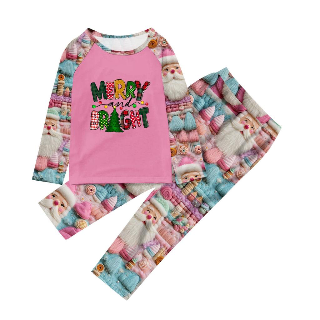 Christmas Print Family Matching Long Sleeved Parent-child Suit Home Clothes Suit