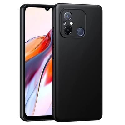 Miękki czarny kolor Matowe uczucie TPU Silikonowy futerał na telefon Odporny na odciski palców Pokrowiec na Redmi 12 / 12C
