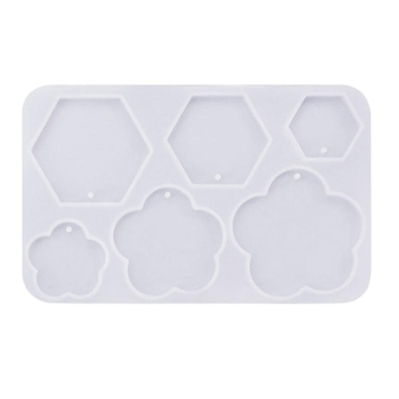 Diy Crystal Epoxy Mold Earrings Jewelry Mold Hanging Pendant Decoration Multiple Styles Round Oval Mirror Silicone Mold