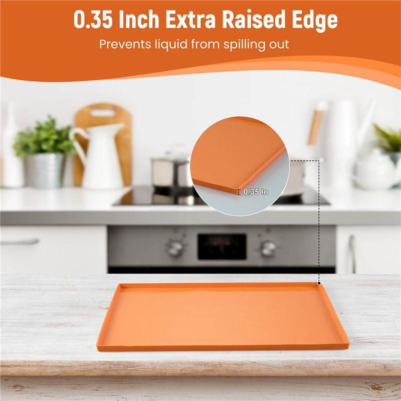 A84X-12X Silicone Dehydrator Trays For Making Fruit Leather, Non Stick Dehydrator Trays With Raised Edge Reusable Mats
