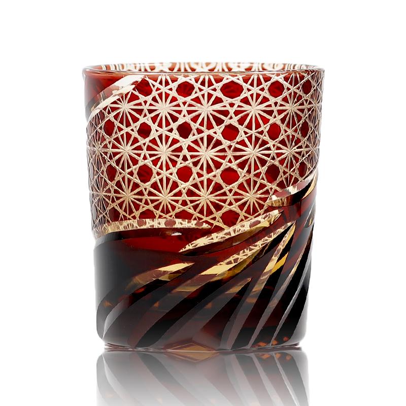 

Edo Kiriko Japanese Old Fashioned Whiskey Glass Sake Cup Premium Crystal Cocktail Glass Rocks Glass Tumbler With Gift Box 201-300ml