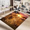 1PC Lioness Lion Non-Slip Floor Carpet Compatible for Office&Living Room&Dining room - Flat-Weave Machine- Soft & Pattern-E316