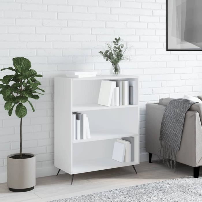 VidaXL Bibliothèque blanc 69,5x32,5x90 cm bois d'ingénierie 828332