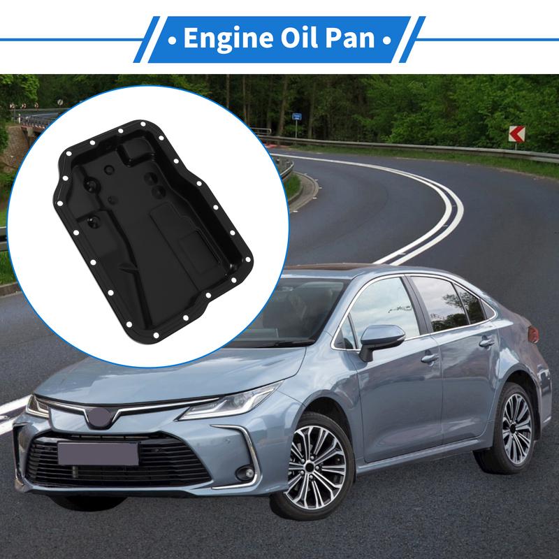 X Autohaux 1Pc No.FN112151X Engine Oil Pan for Mazda 2 with Automatic Trans Iron Black