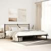 VidaXL Metal Bed Frames with Sonoma Oak Headboard 180x200 Cm, Double Bed, Bedroom Furniture, Bed 4007720