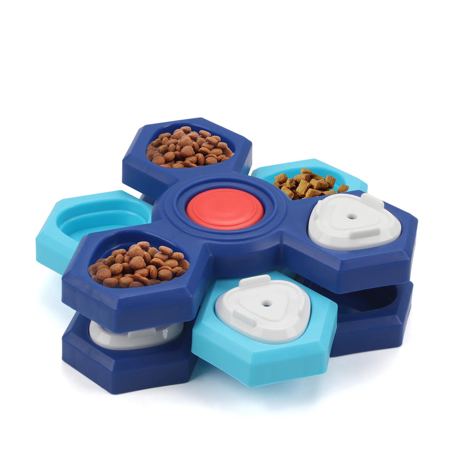 

Игрушки-пазлы для собак, интерактивные, выдающие лакомства, для медленного кормления питомцев, для маленьких и больших собак, щенков, для обогащения, тренировки IQ, пазл с лакомствами для собак 3nd floor синий