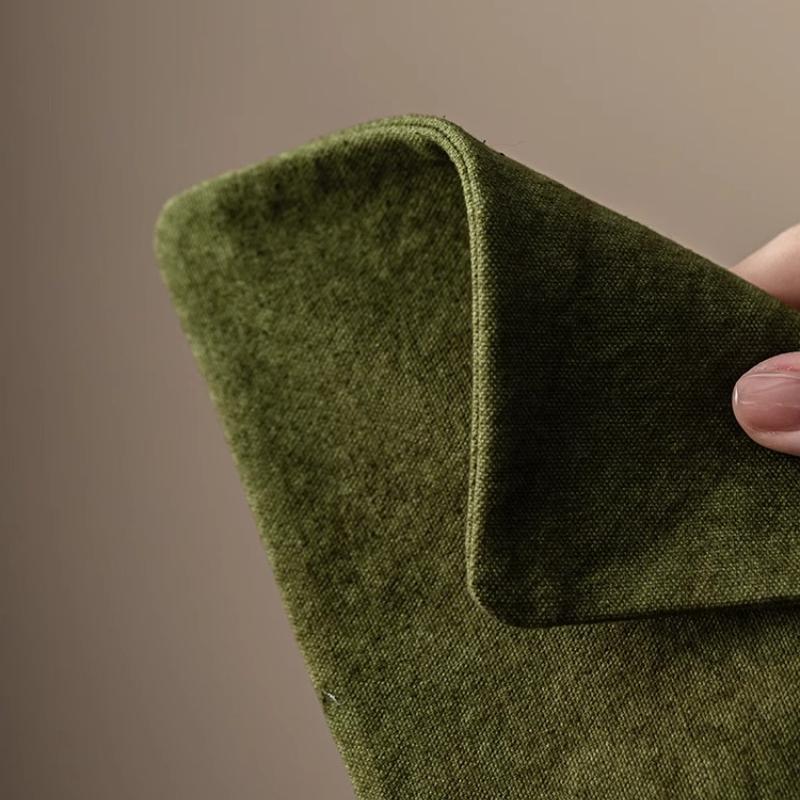 Canvas tie-dye teacup pad absorbent pot pad Chinese retro anti-scalding fabric coaster dry tea pad