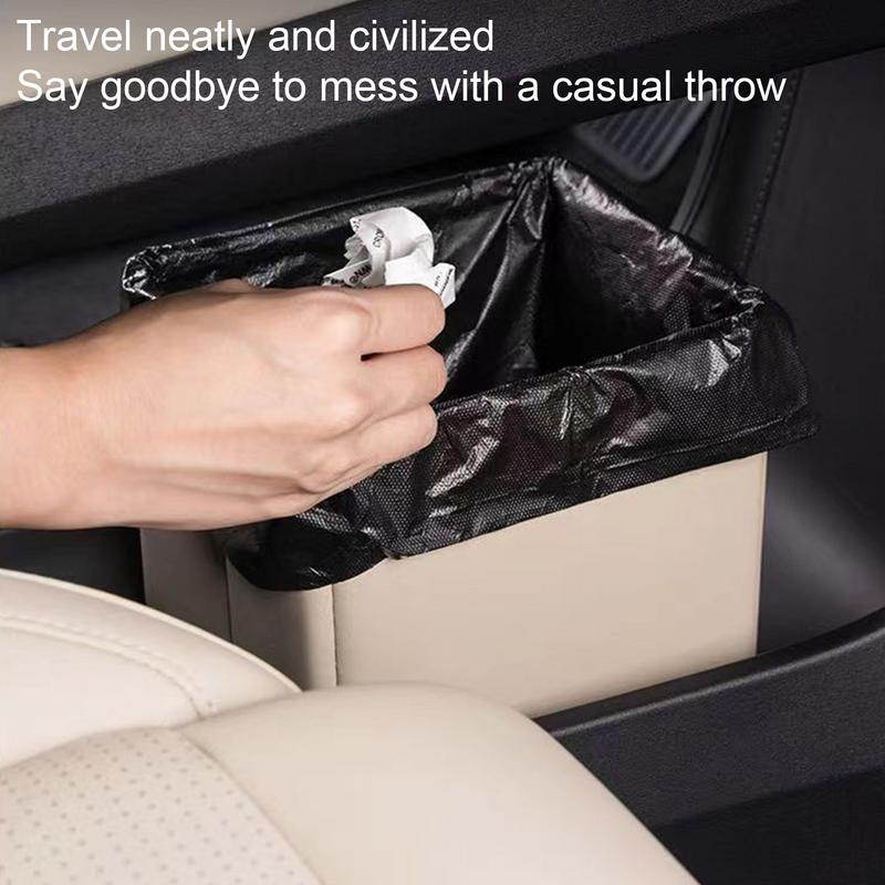 Car Storage Bin Waterproof Car Trash Can Multifunctional Faux Leather Automotive Caddy Organizer Car Interior Accessories For