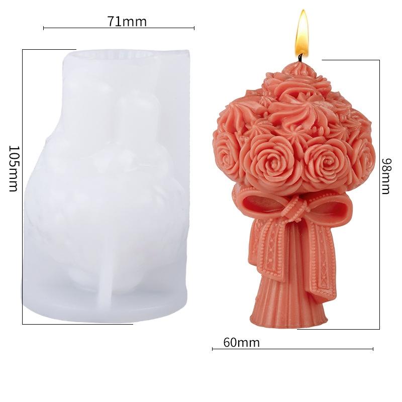 

Bouquet Silicone Mold Decorative Candle Mold Silicone Candle Mold Heat-Resistant For Candle Making Arts And Crafts