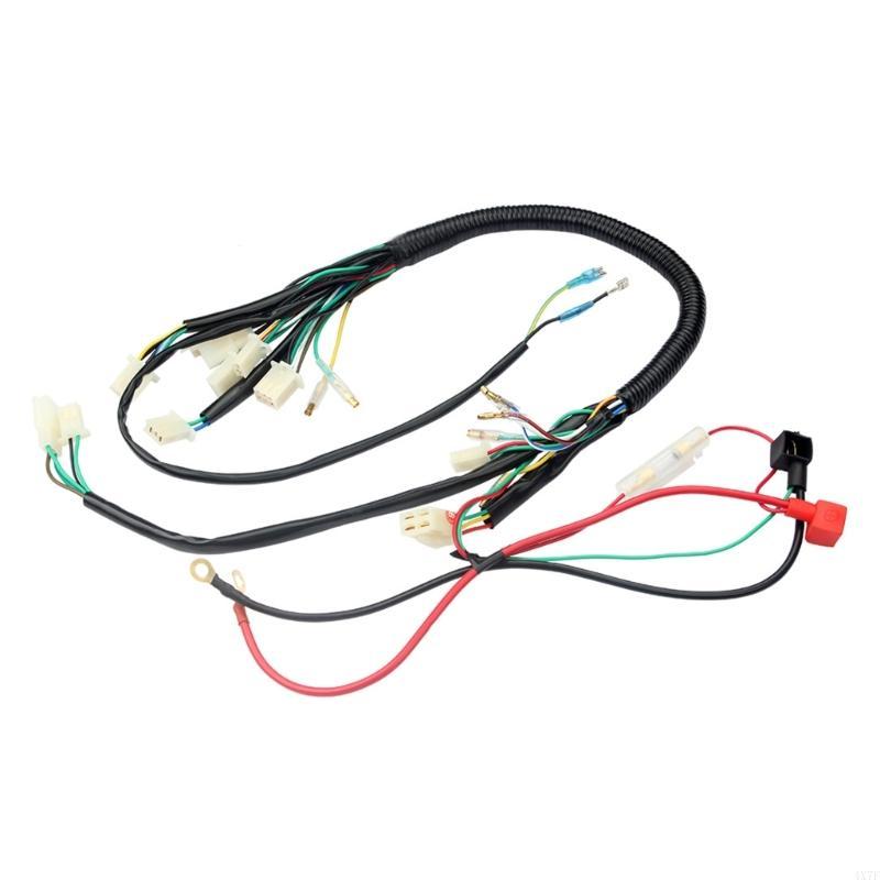4X7F Full Electric Wiring Harness for 50cc 70cc 90cc 110cc 125cc Pit Dirt Bikes ATV
