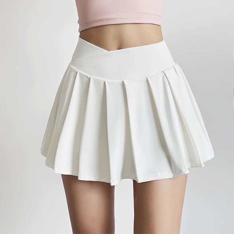 Women's High-Waisted Pleated Yoga Skirt for Running, Tennis & Fitness