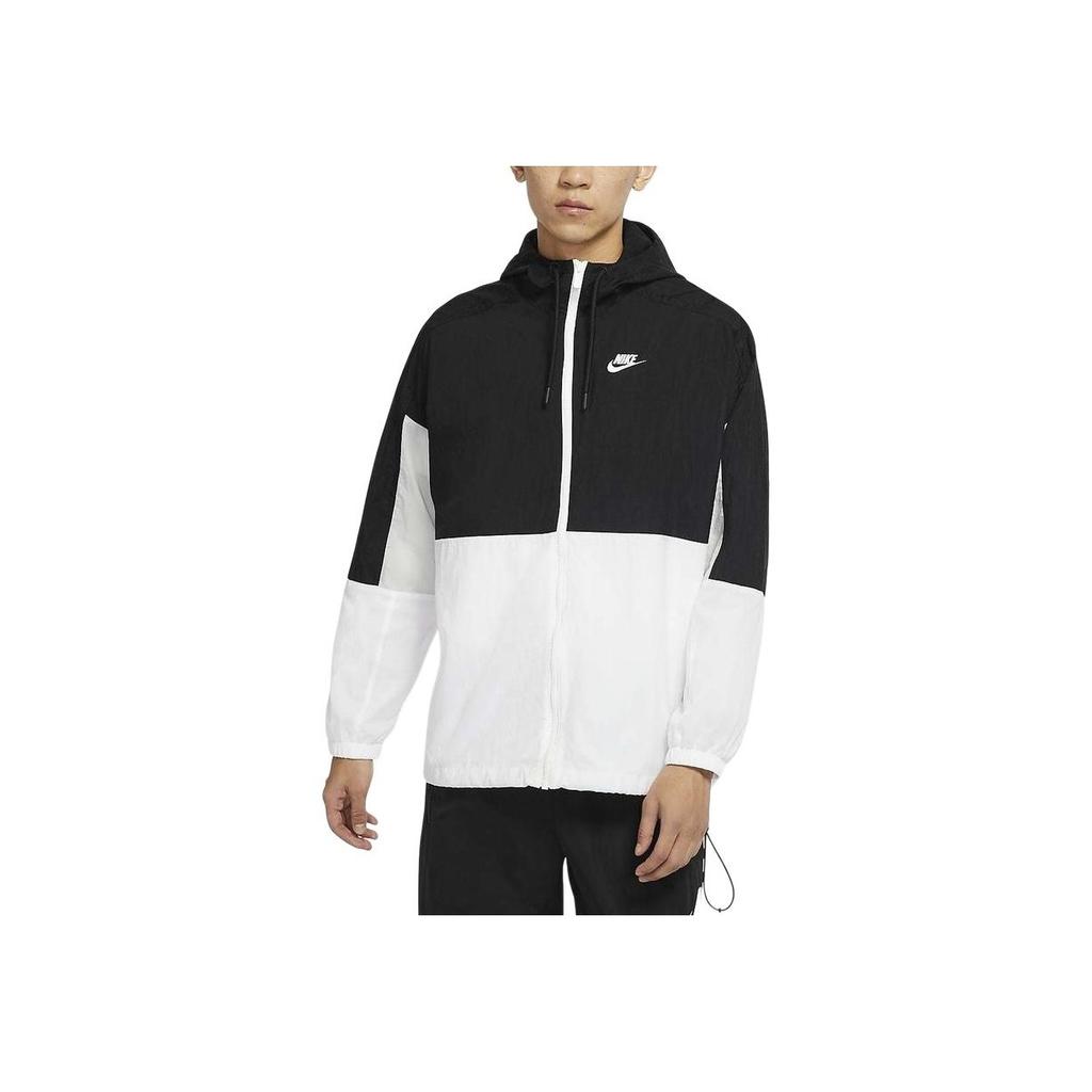Nike Męska kurtka casualowo-sportowa wiatroodporna z kapturem, różne wzory DO0776-010