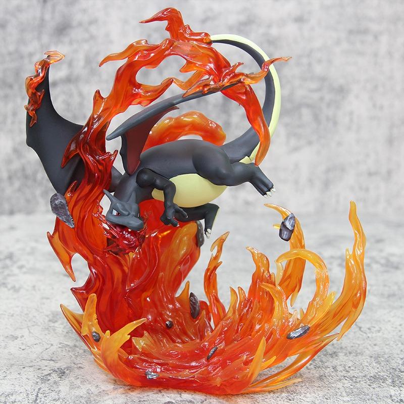 Pokemon Charizard Animation Figure Black Charizard Action Figurine Polyvinyl Chloride Collector Statue Miniature Figure Desk Decoration Piece