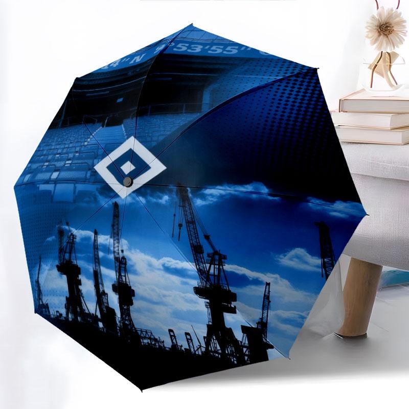 Hamburger SV, automatic folding umbrella, portable and foldable design, 8 ribs, a Christmas or birthday gift.