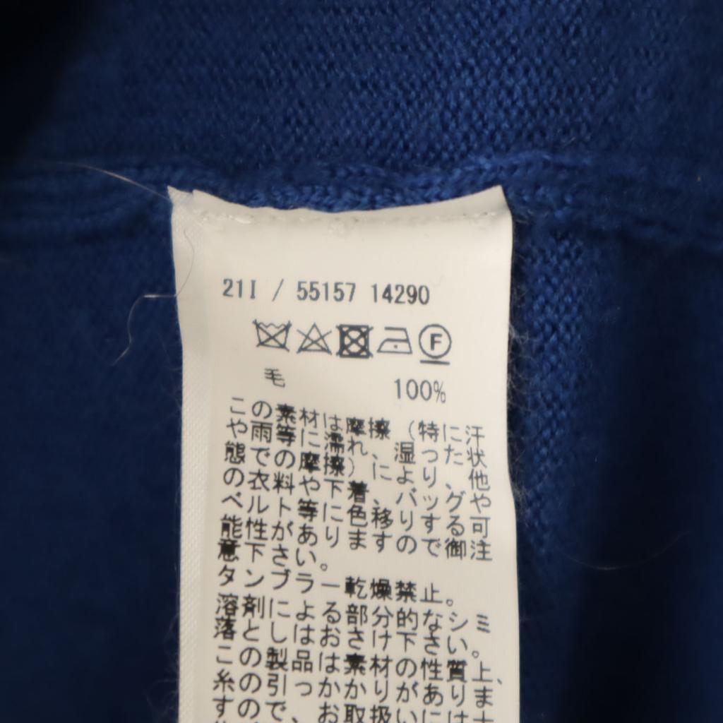 GRAN SASSO Made In Italy Long Sleeve Turtleneck Knit 52 Blue Sweater Men's Used