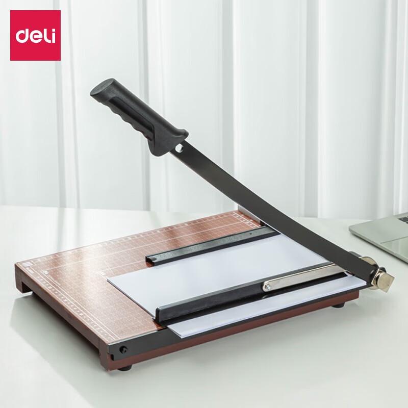 Deli 8003 Wooden Paper Trimmer CN plug (adapter included)