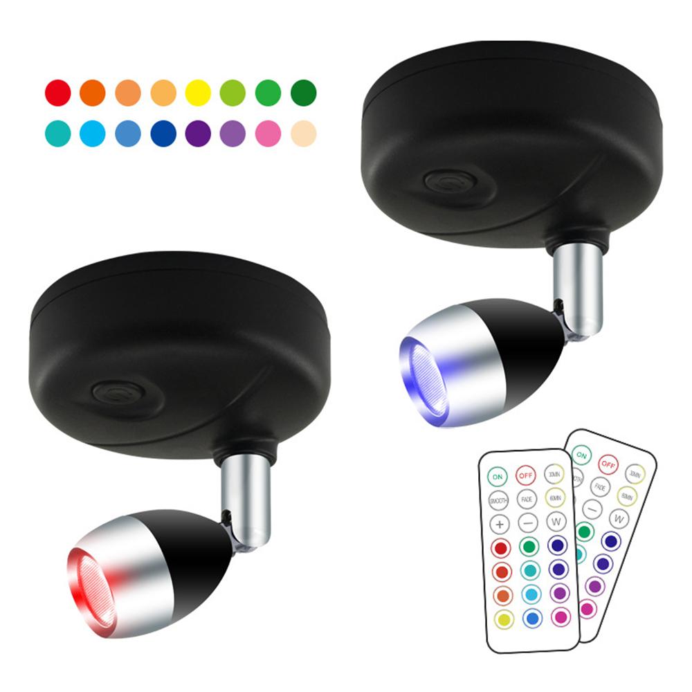 13 farben LED Unter Schrank Licht Fernbedienung LED Puck Licht Nacht Lichter Strahler für Korridor Schrank Kleiderschrank Dekor