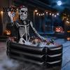 Tragbarer Getränkekühler für Pool Halloween Aufblasbarer Totenkopf Eisbehälter, Piratenskelett Kühler Party, Wiederverwendbarer Picknick Verdicktes PVC Getränke