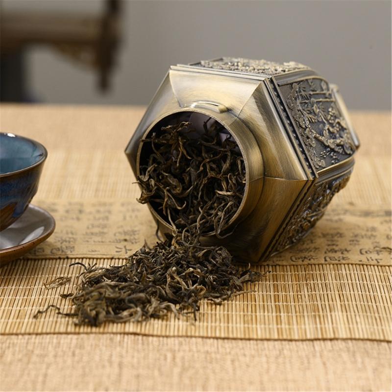 Metallbehälter für Tee, Salz und Süßigkeiten Aufbewahrung Kaffeekanne mit Deckel Multifunktionales Küchenwerkzeug